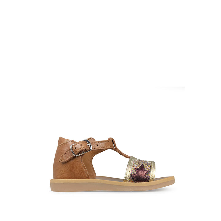 Camel colored t-model sandal