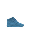 Suede prestapper in petrol blue