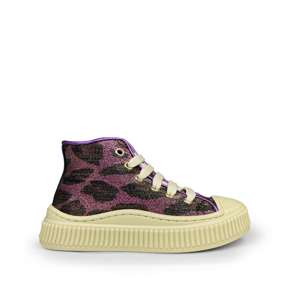 Paarse sneaker met print