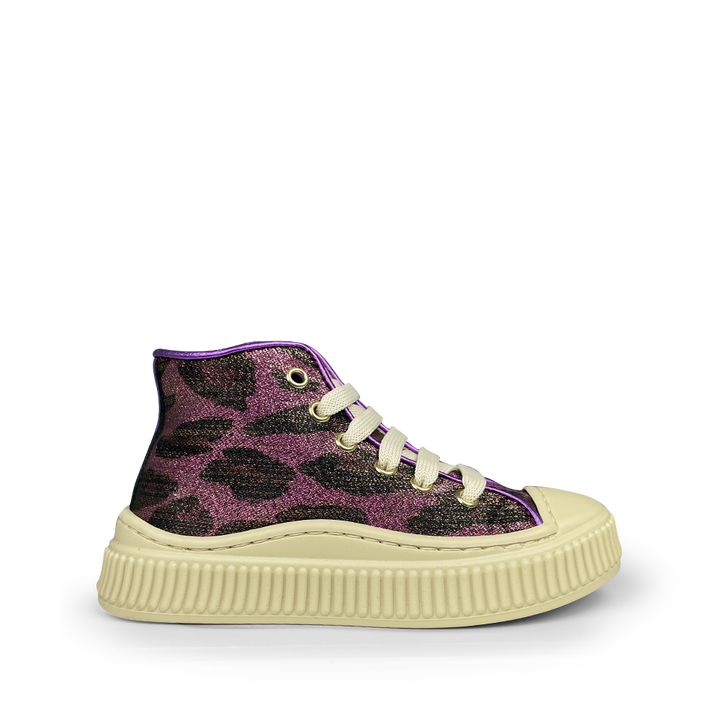 Paarse sneaker met print