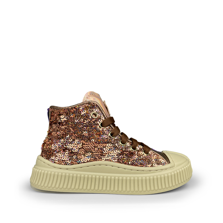 Sneaker roségouden pailletten