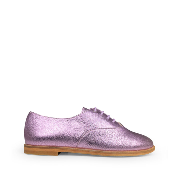 Gold lace-up shoe