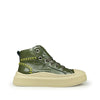 Sneaker groen met stiksels