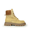 Bottine camel met bont
