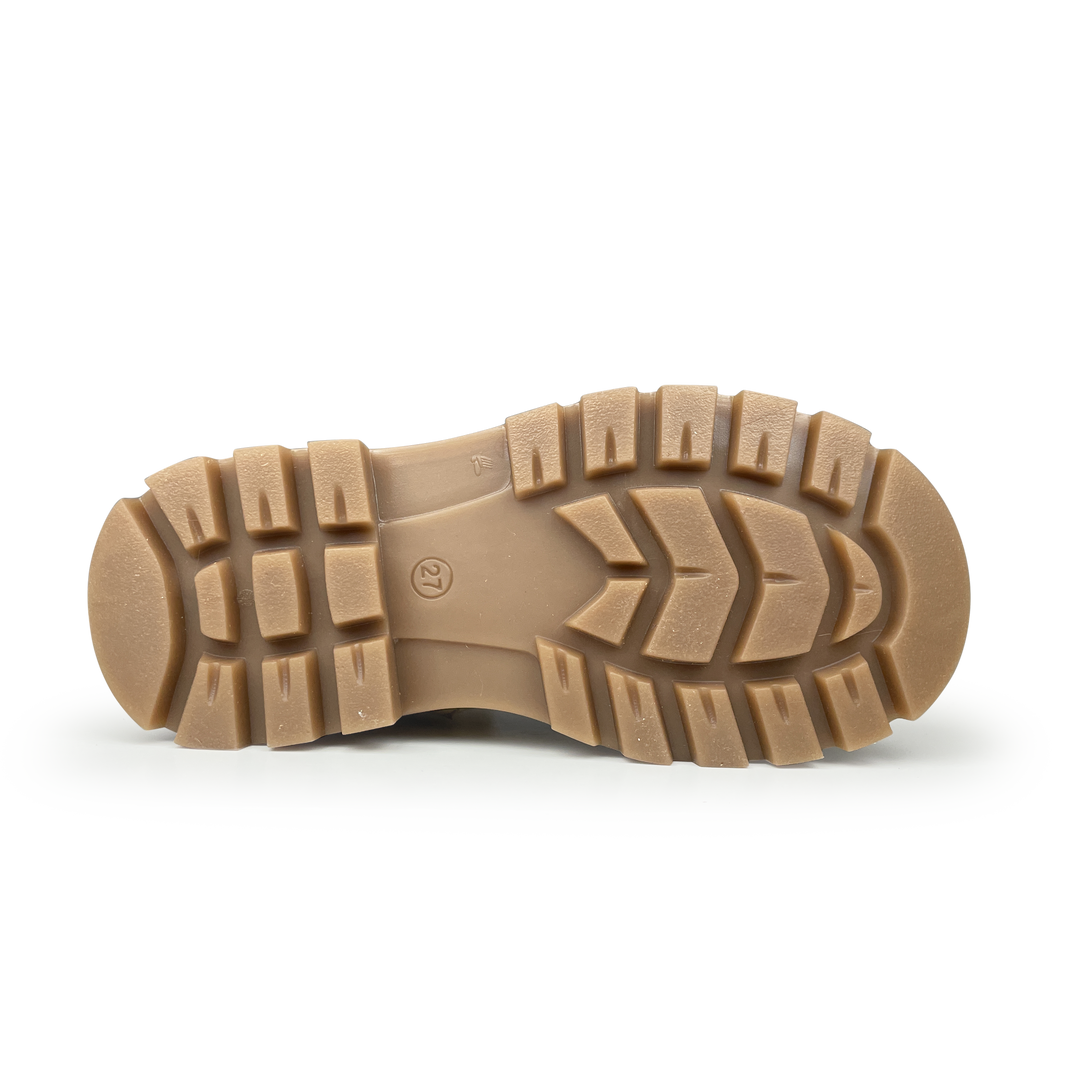 Bottine camel met bont