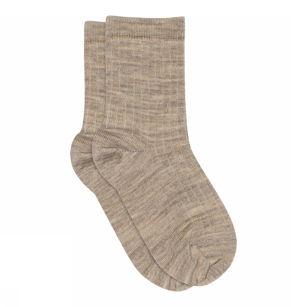 Cotton Rib Socks - lichtbruin