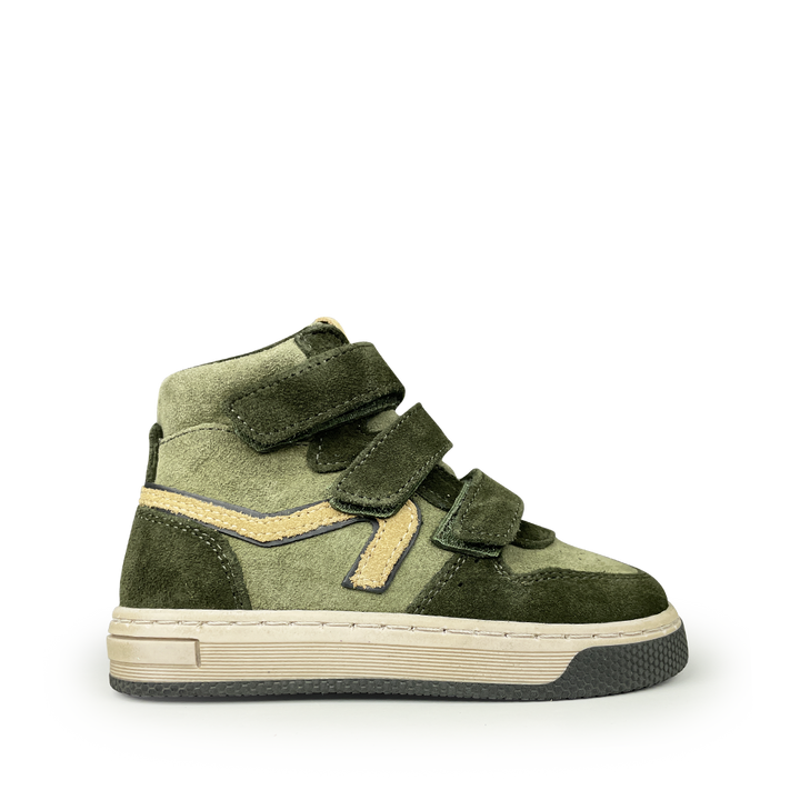 Hoge groene sneaker met velcro