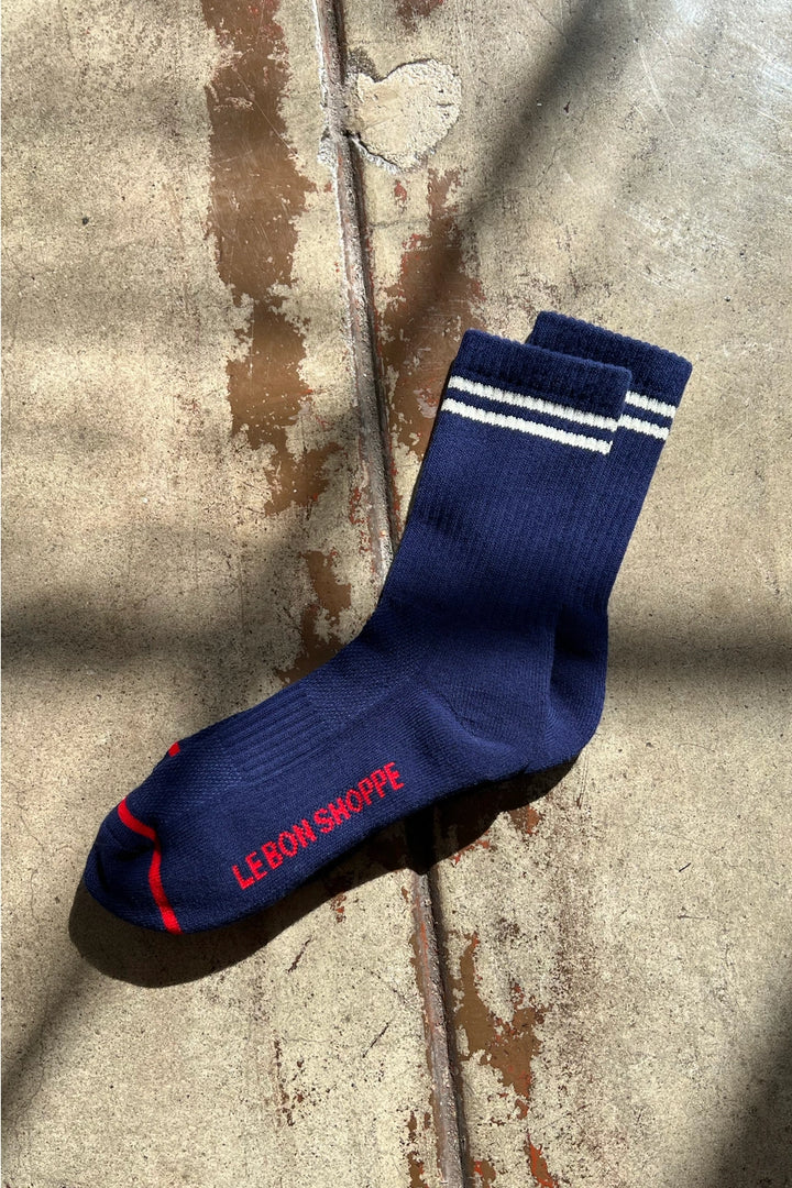 Boyfriend socks navy