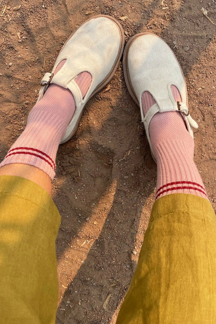 Boyfriend socks vintage pink