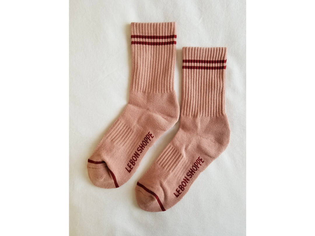 Boyfriend socks vintage pink