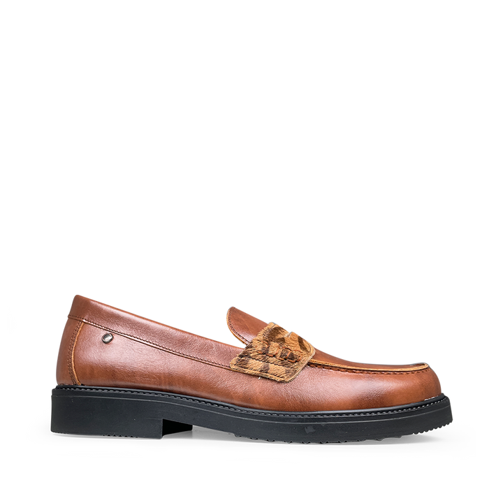 Confetti loafer in luipaardprint van hoogwaardig leder met ponyhair, verkrijgbaar bij Anna Pops.