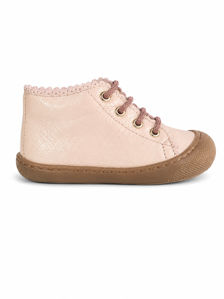 Prestapper Naturino cocoon lakroze met glitter en fijne details