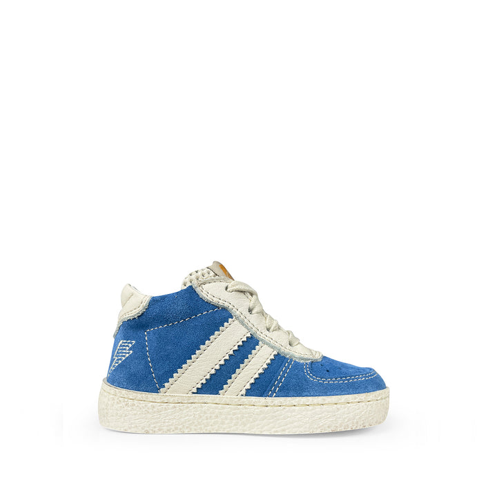 Sneaker blauw met wit