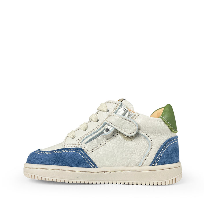 Witte sneaker met blauw