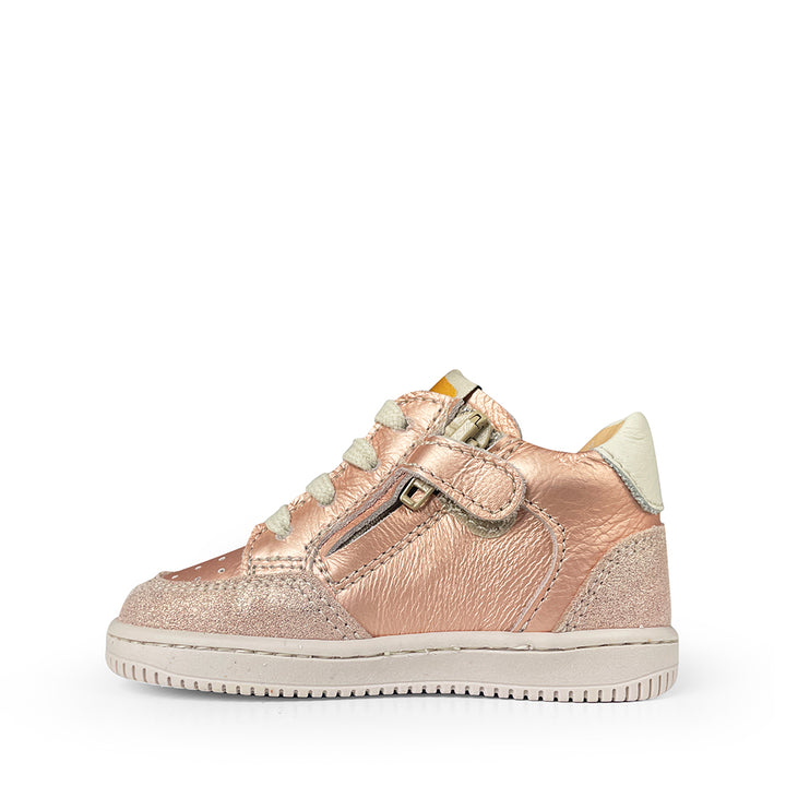 Sneaker roze wit en glitter