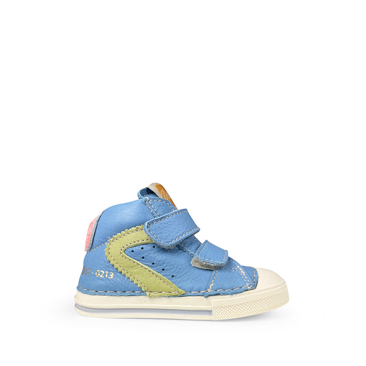 Sneaker blauw met groen