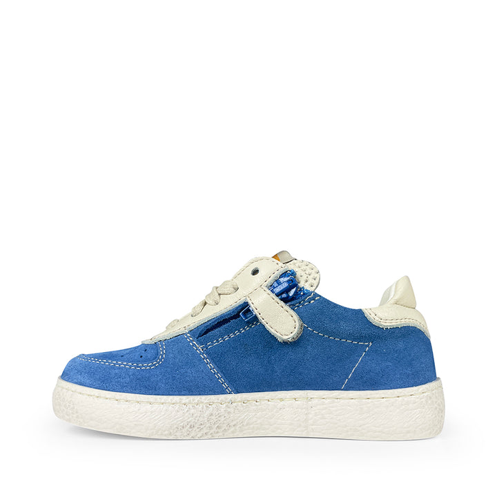 Sneaker blauw met wit