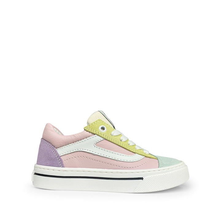 Sneaker roze, geel en aqua