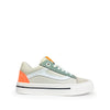 Sneaker grijs, groen en oranje