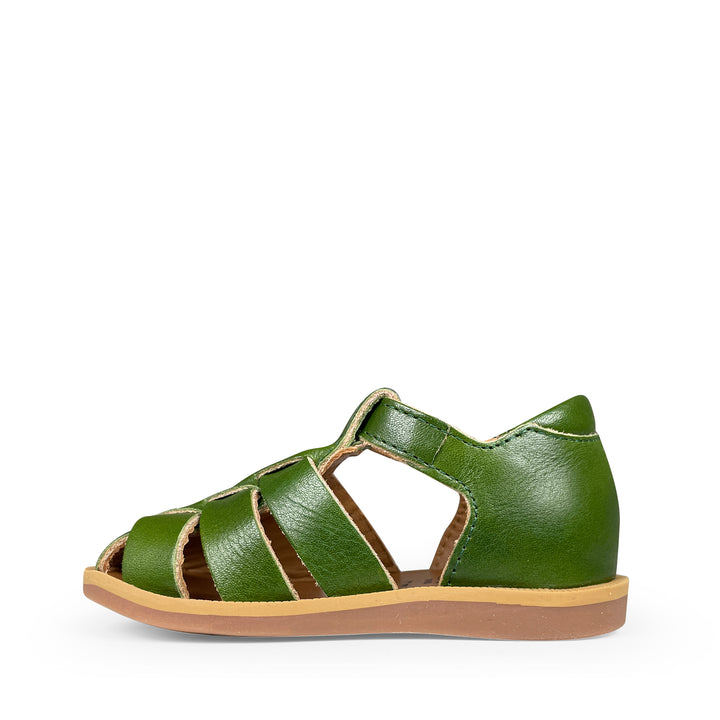 Sandal cognac and multicolor