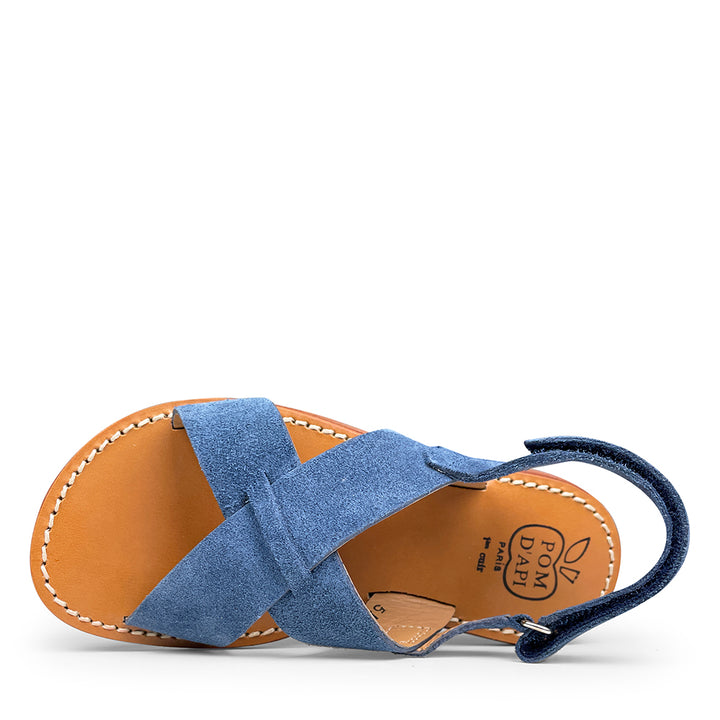 Sandal beach stitch cross camel