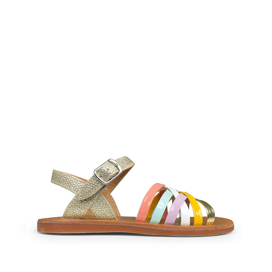 Sandal beach stitch cross camel