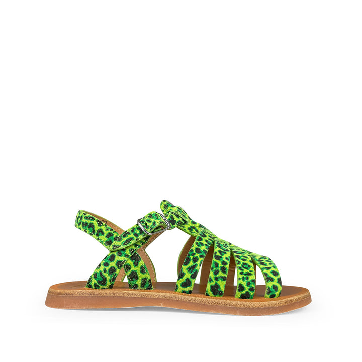 Sandaal leopard groen