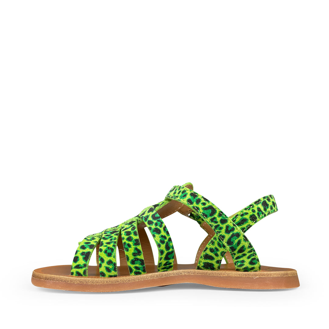 Sandaal leopard groen