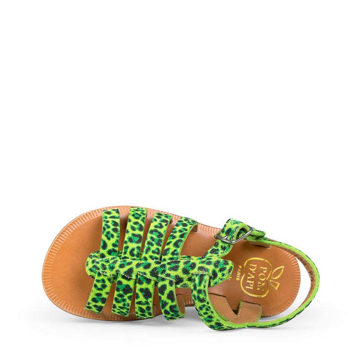 Sandaal leopard groen