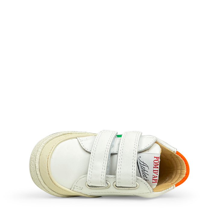 Sneaker backy wit, groen en oranje