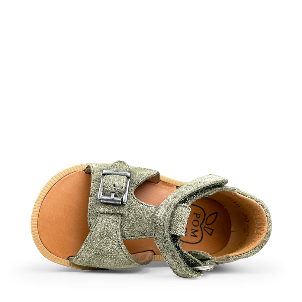 Sandal cognac and multicolor