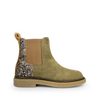 Olijfkleurige laars met glitter