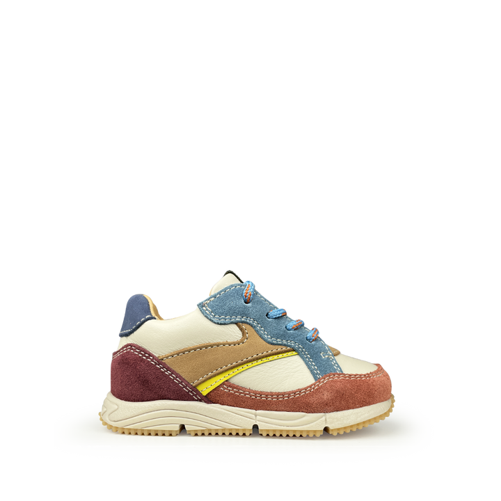 Runner rood, bruin, blauw, geel en paars