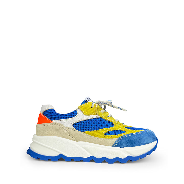 Runner in blauw geel