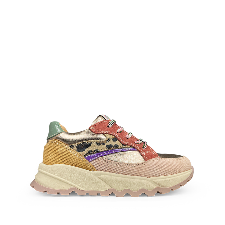 Runner roze, goud, geel en luipaard