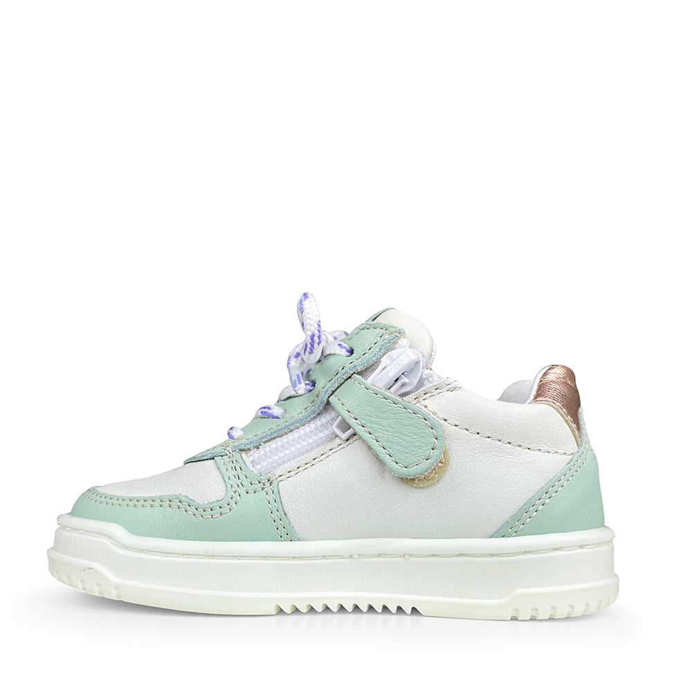 Sneaker wit rosé aqua