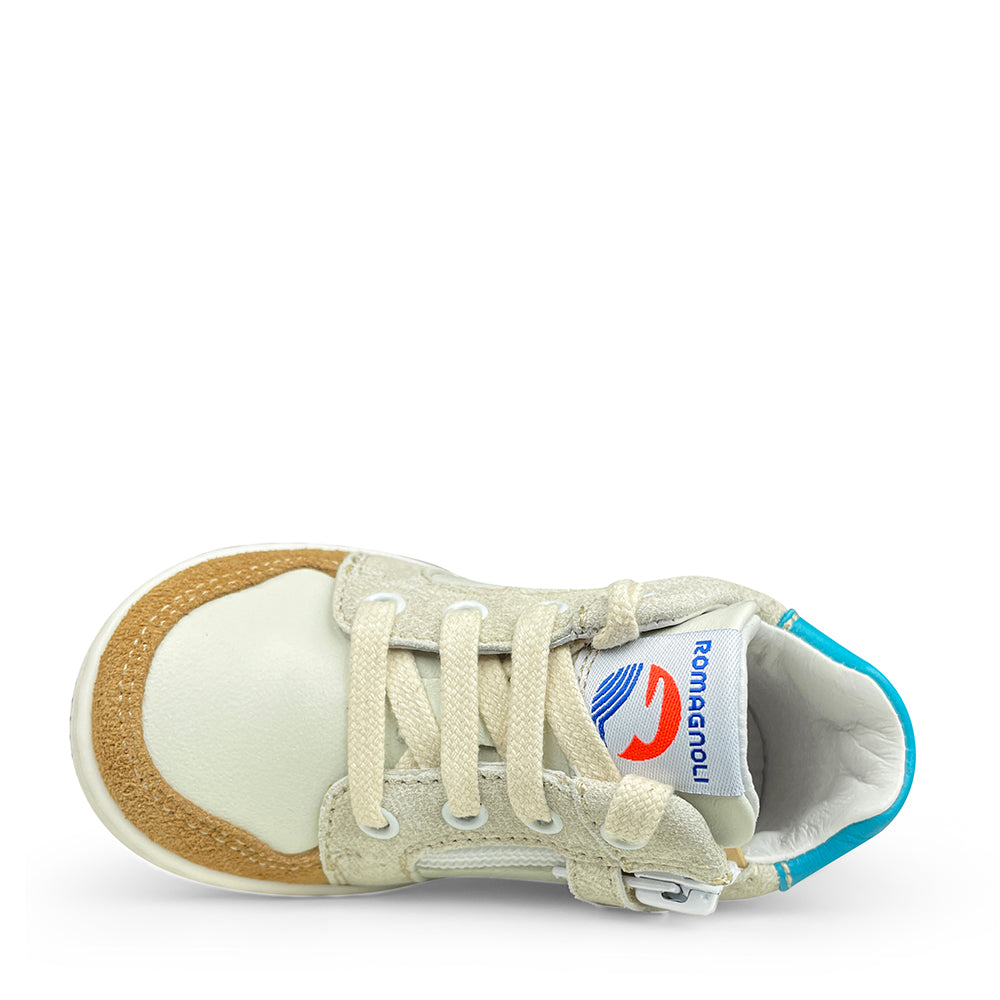 Sneaker wit blauw