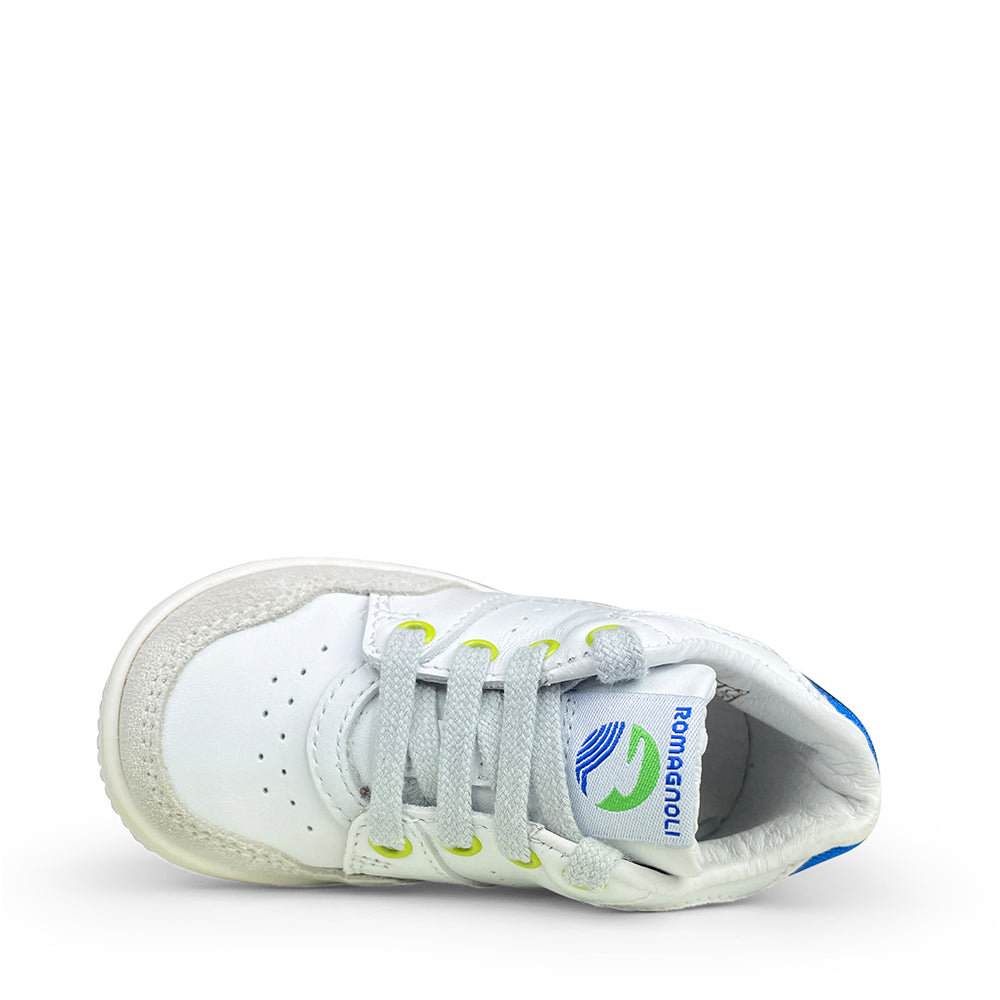 Sneaker wit blauw groen