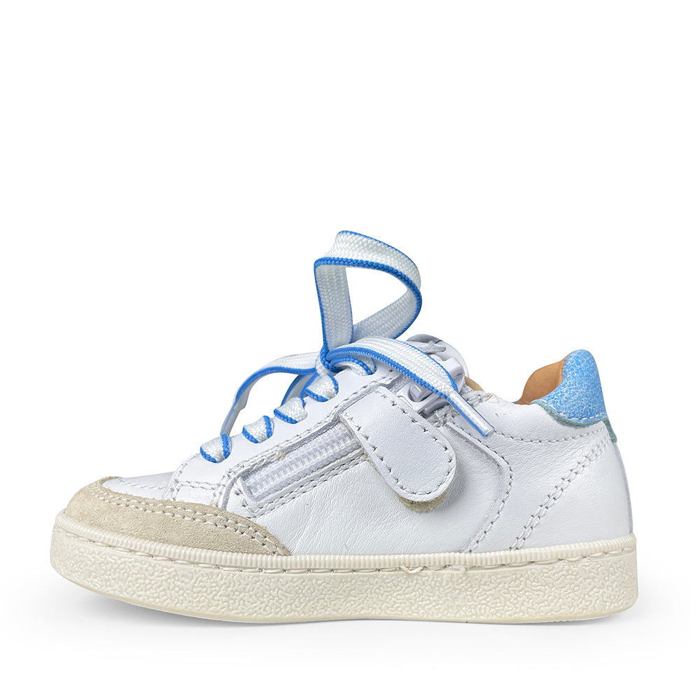 Sneaker wit blauw