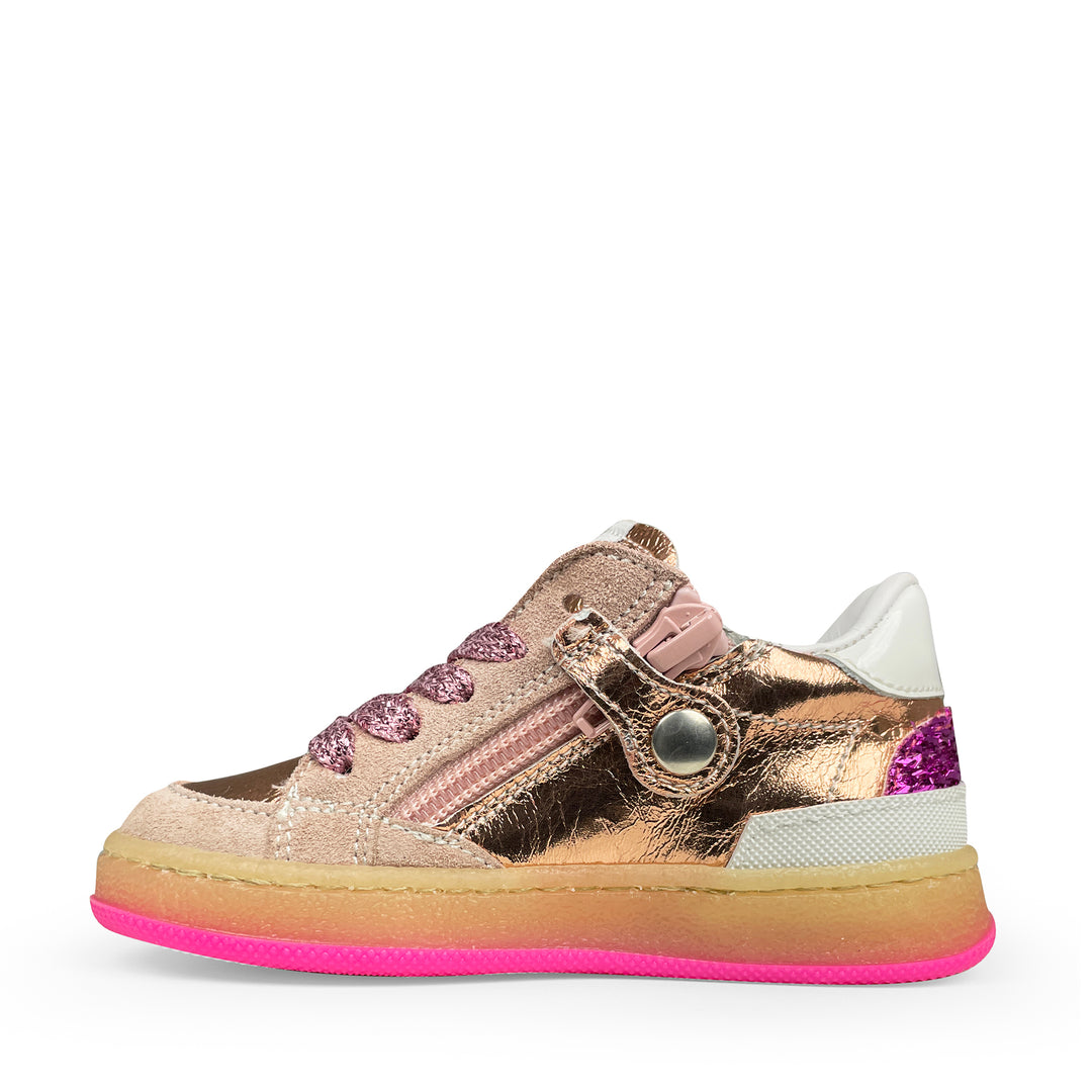 Sneaker metallic roze