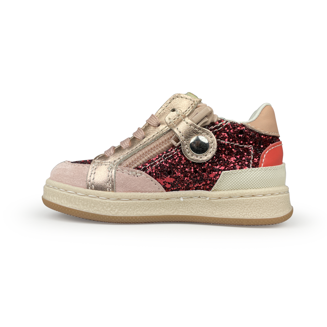 Roze glittersneaker