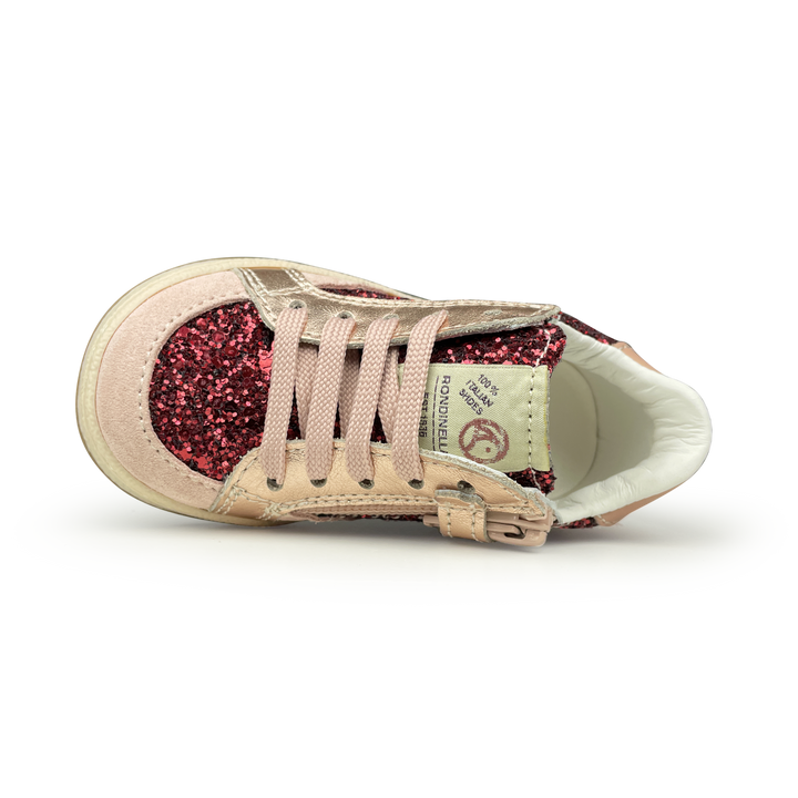 Roze glittersneaker