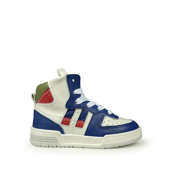 Sneaker blauw, rood en groen