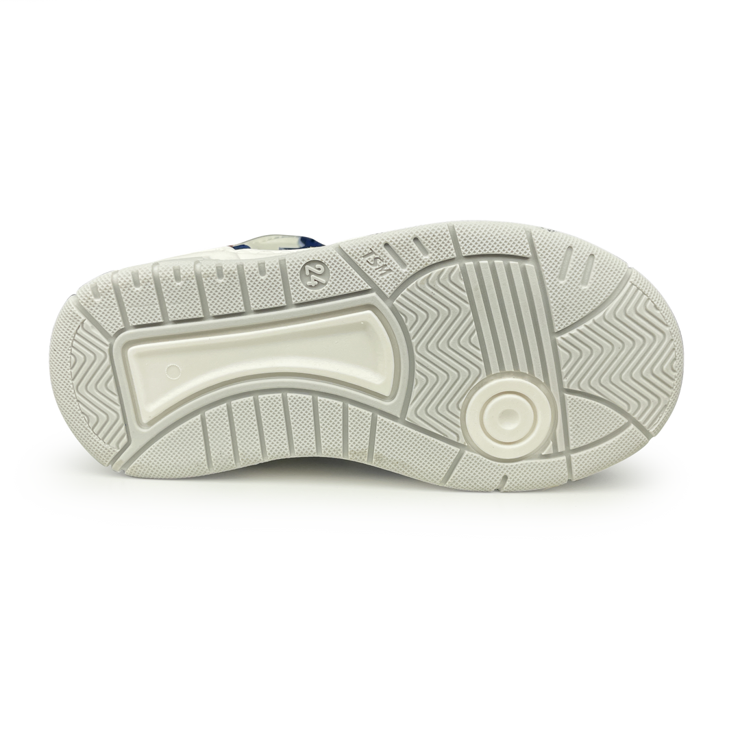 Sneaker blauw, rood en groen