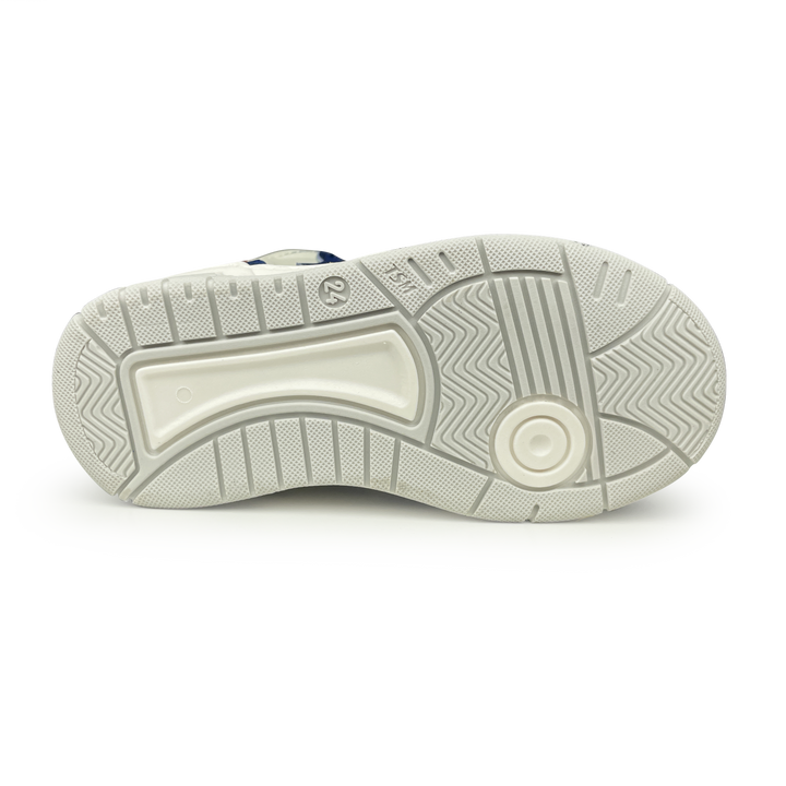 Sneaker blauw, rood en groen