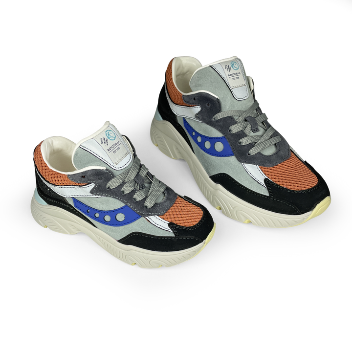 Runner blauw en grijstinten