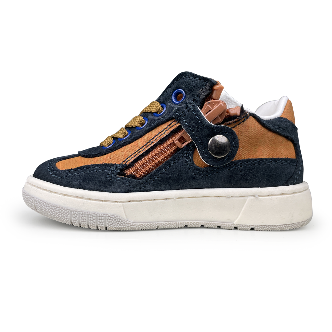 Sneaker bruin en navy