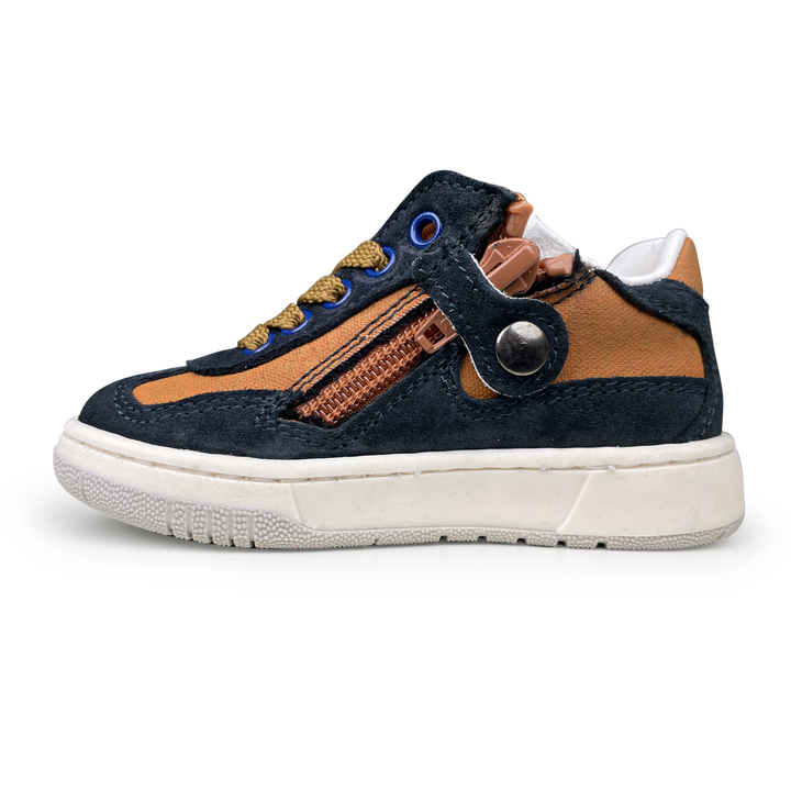 Sneaker bruin en navy