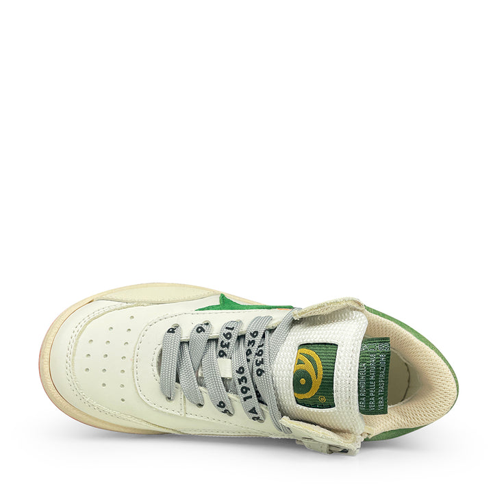 Gold sneaker with green