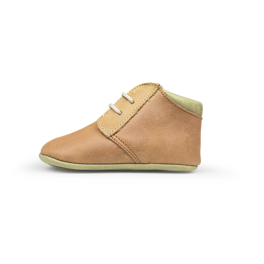 Prestapper in brown with print in leo
